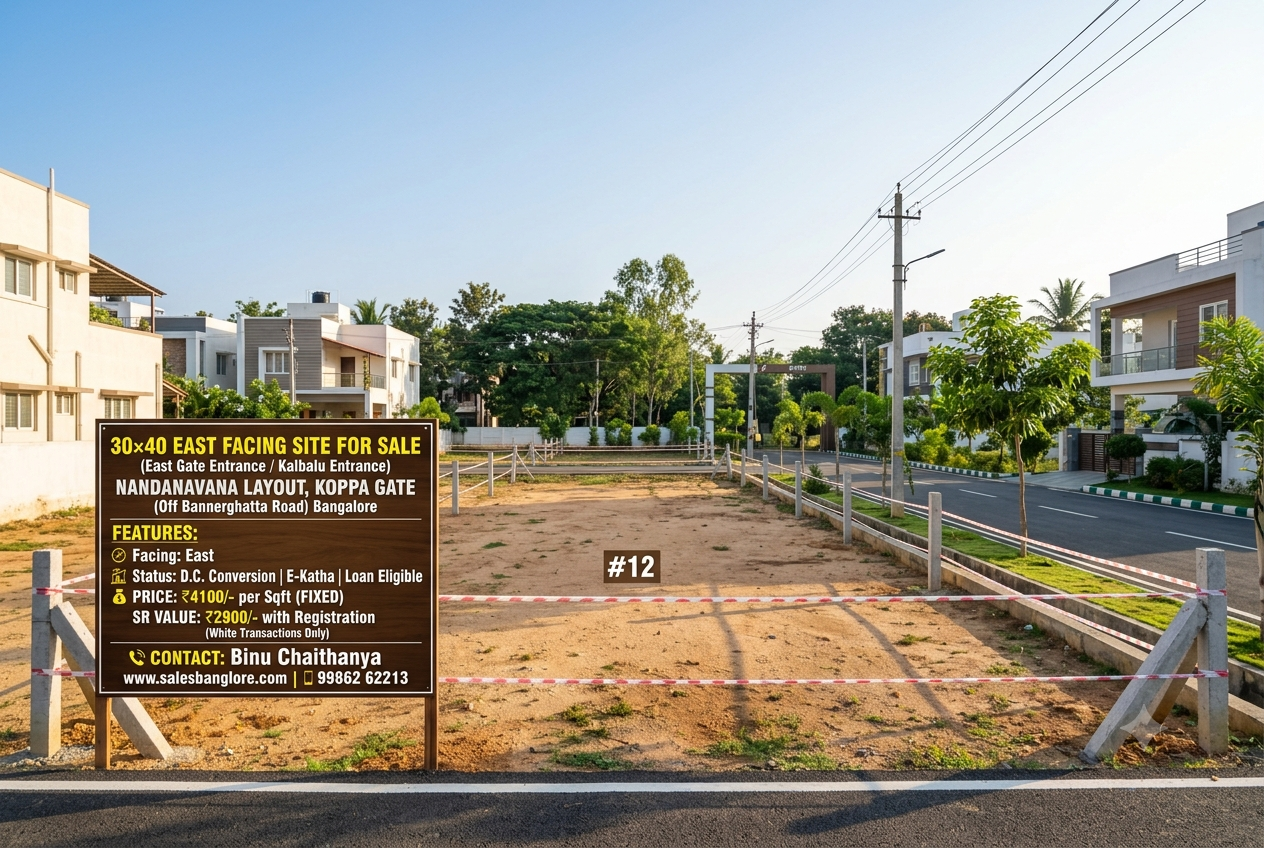 plots in Nandanavana Layout, Koppa Gate (Off Bannerghatta Road) Bangalore