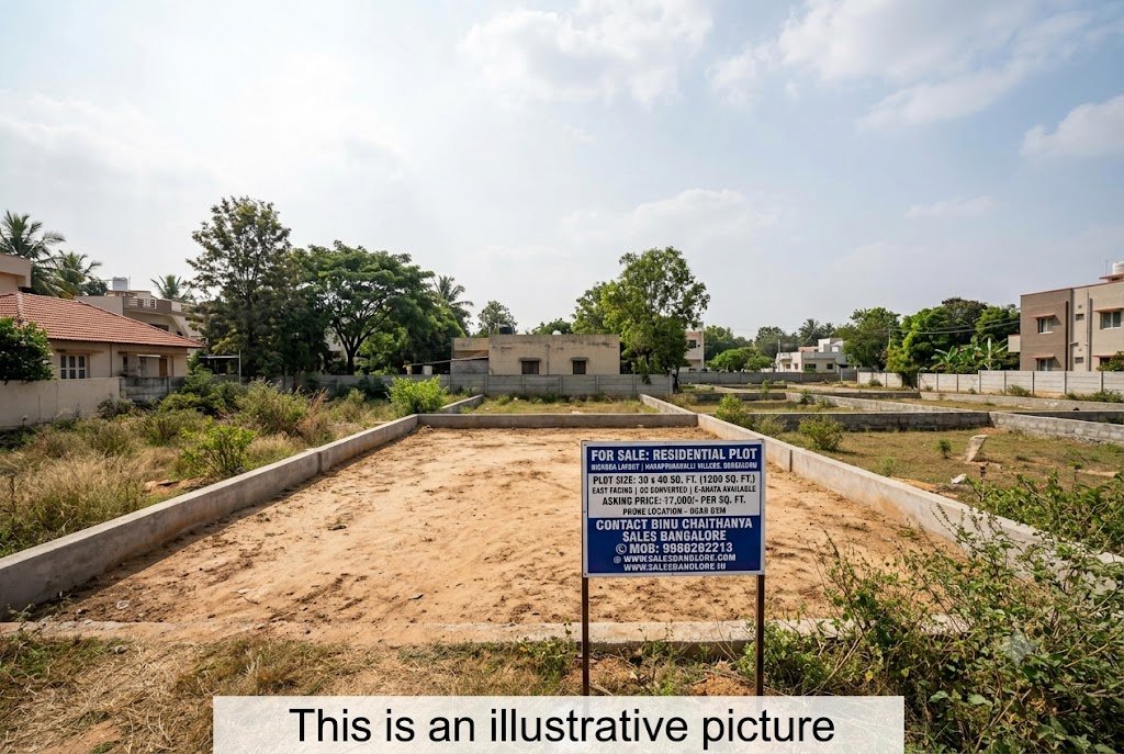 30&40.East facing site available for sale in nisarga layout